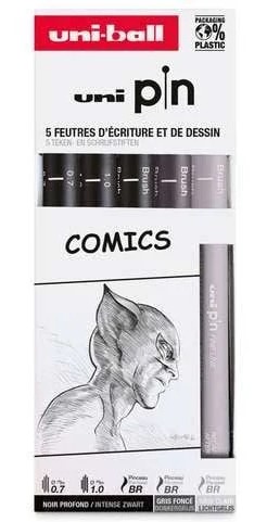 5 Drawing and Writing Felt-tip Pens Comics - uni-ball