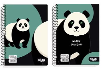 ΤΕΤΡΑΔΙΑ SKAG ΣΠΙΡΑΛ JOLLY 21X29 3Θ PANDA