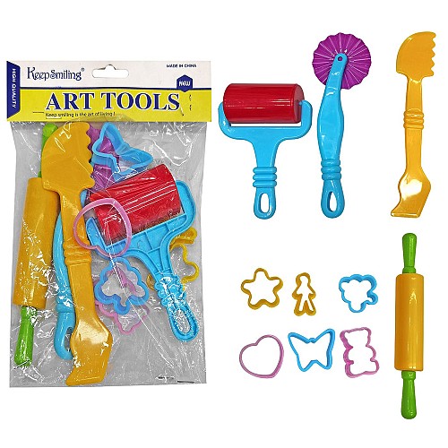 Καλούπια-Εργαλεία Πλαστελίνης-Πηλού Γίγας σετ=11 τεμ 18,5cm