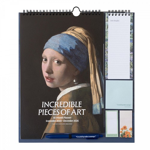 Επιτοίχιο Πλάνο/Ημερολόγιο 30X34εκ με Σημειωματάρια 2025/2026 ART