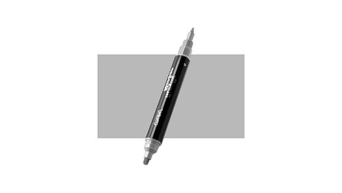 Ohuhu Μαρκαδόρος Ζωγραφικής Διπλής Μύτης Acrylic Light Gray E004