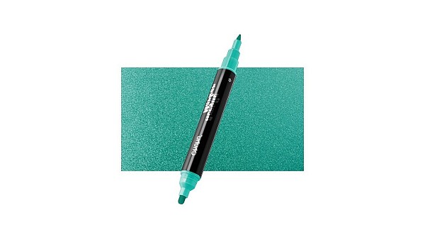 Ohuhu Μαρκαδόρος Ζωγραφικής Διπλής Μύτης Acrylic Metallic Cyan M705