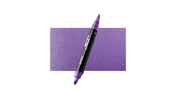 Ohuhu Μαρκαδόρος Ζωγραφικής Διπλής Μύτης Acrylic Metallic Purple M712