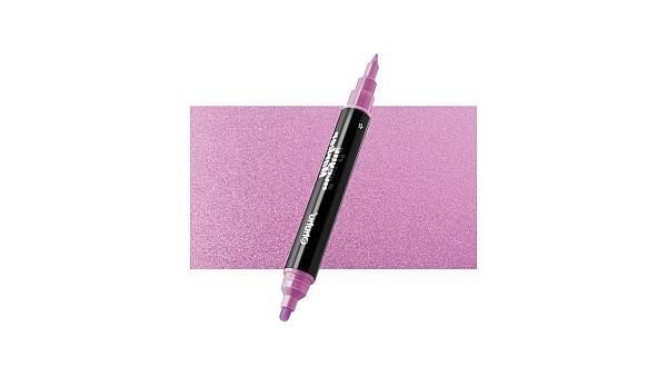 Ohuhu Μαρκαδόρος Ζωγραφικής Διπλής Μύτης Acrylic Metallic Pink M703