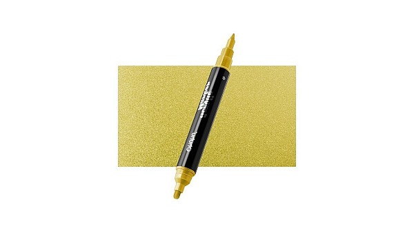 Ohuhu Μαρκαδόρος Ζωγραφικής Διπλής Μύτης Acrylic Gold M707