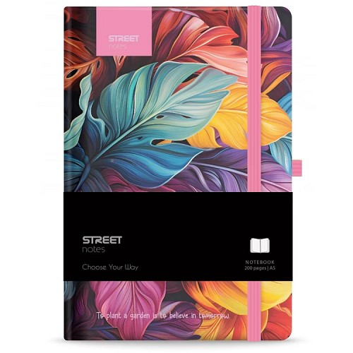 ΣΗΜΕΙΩΜΑΤΑΡΙΟ STREET FLOWERS PETAL A5 200σελ. (80gr ριγέ)