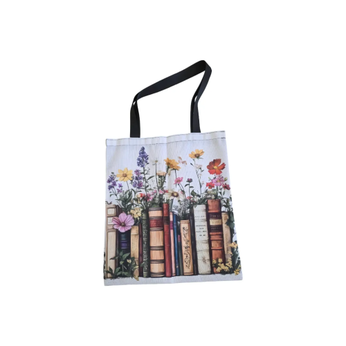 Shopping bag - Books and Flowers
