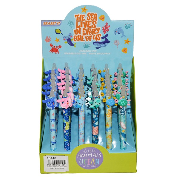 Στυλό με Μελάνι που Σβήνει Θαλάσσια Ζωάκια – 3 Σχέδια